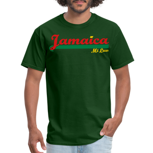 Unisex Original Jamaica Print T Shirt - forest green