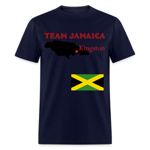 Unisex Team Jamaica Print T Shirt - navy