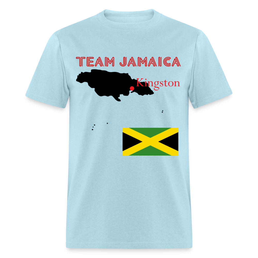 Unisex Team Jamaica Print T Shirt - powder blue