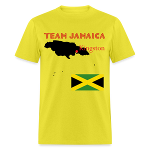 Unisex Team Jamaica Print T Shirt - yellow