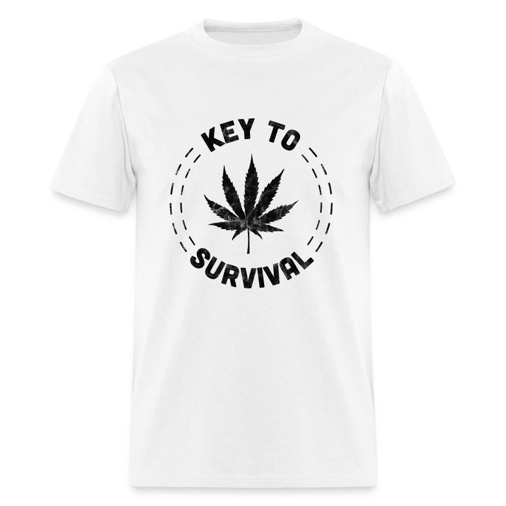 Men's Classic Survival Print  T Shirt - white