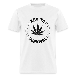 Men's Classic Survival Print  T Shirt - white