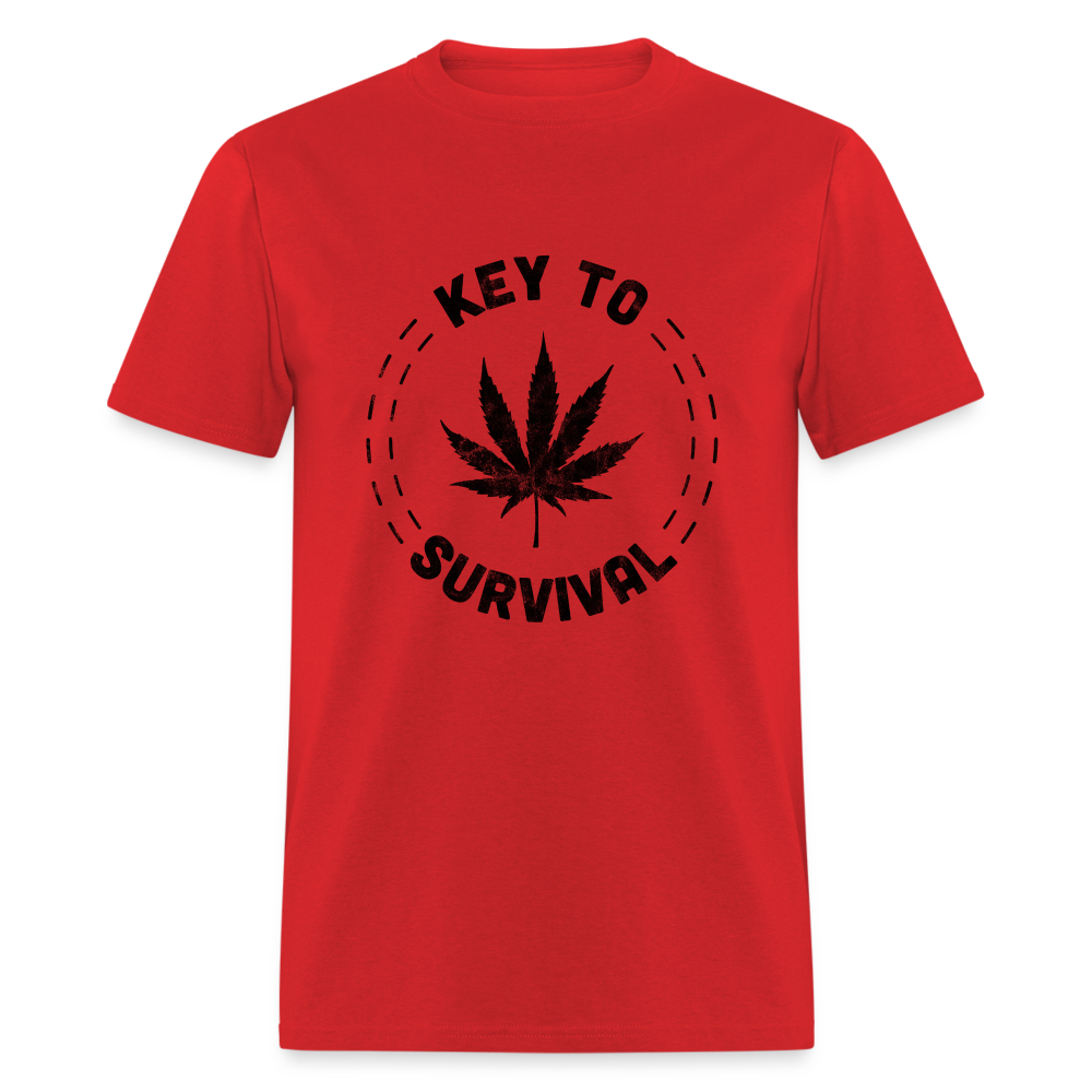 Men's Classic Survival Print  T Shirt - red