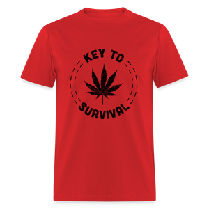 Men's Classic Survival Print  T Shirt - red