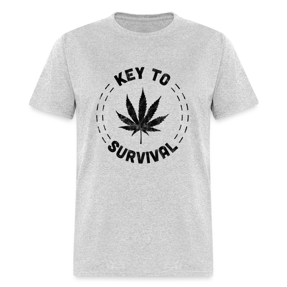 Men's Classic Survival Print  T Shirt - heather gray