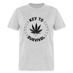 Men's Classic Survival Print  T Shirt - heather gray