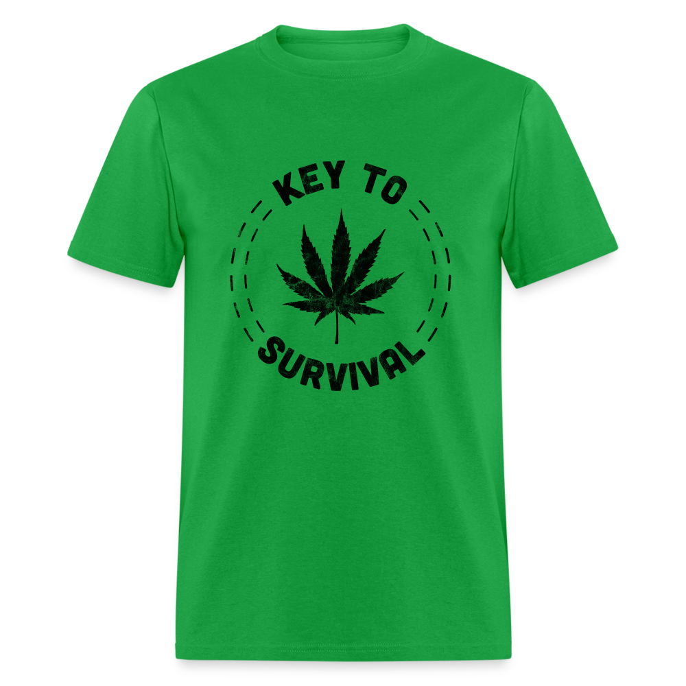 Men's Classic Survival Print  T Shirt - bright green