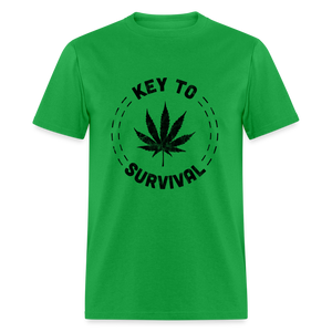 Men's Classic Survival Print  T Shirt - bright green