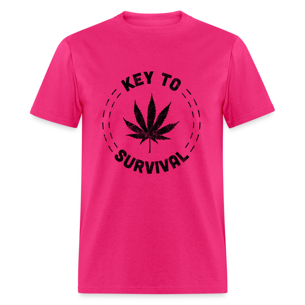 Men's Classic Survival Print  T Shirt - fuchsia