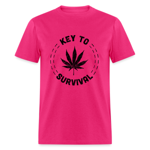 Men's Classic Survival Print  T Shirt - fuchsia