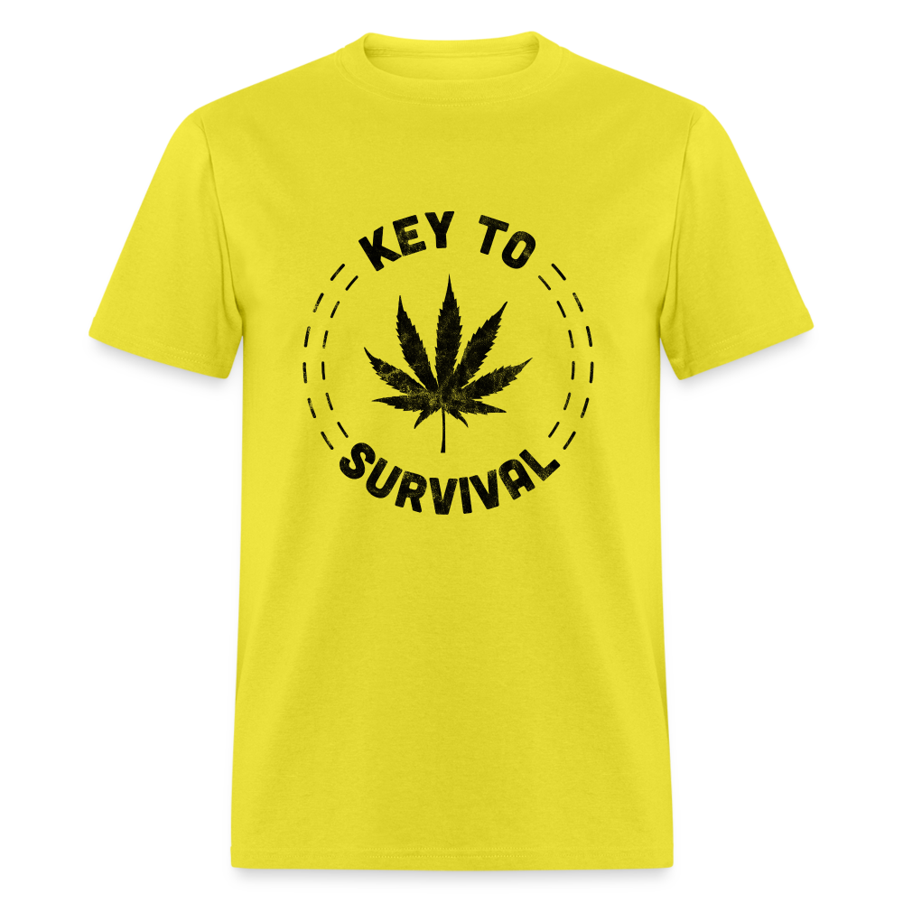 Men's Classic Survival Print  T Shirt - yellow