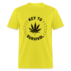 Men's Classic Survival Print  T Shirt - yellow