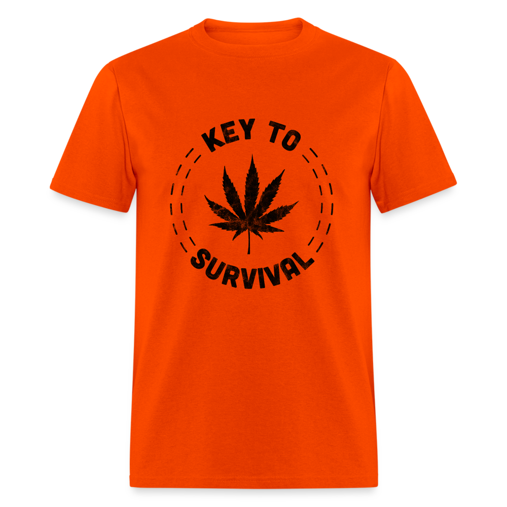 Men's Classic Survival Print  T Shirt - orange