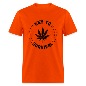 Men's Classic Survival Print  T Shirt - orange