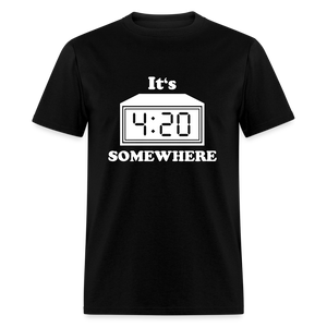 Unisex 4:20 Print T Shirt - black