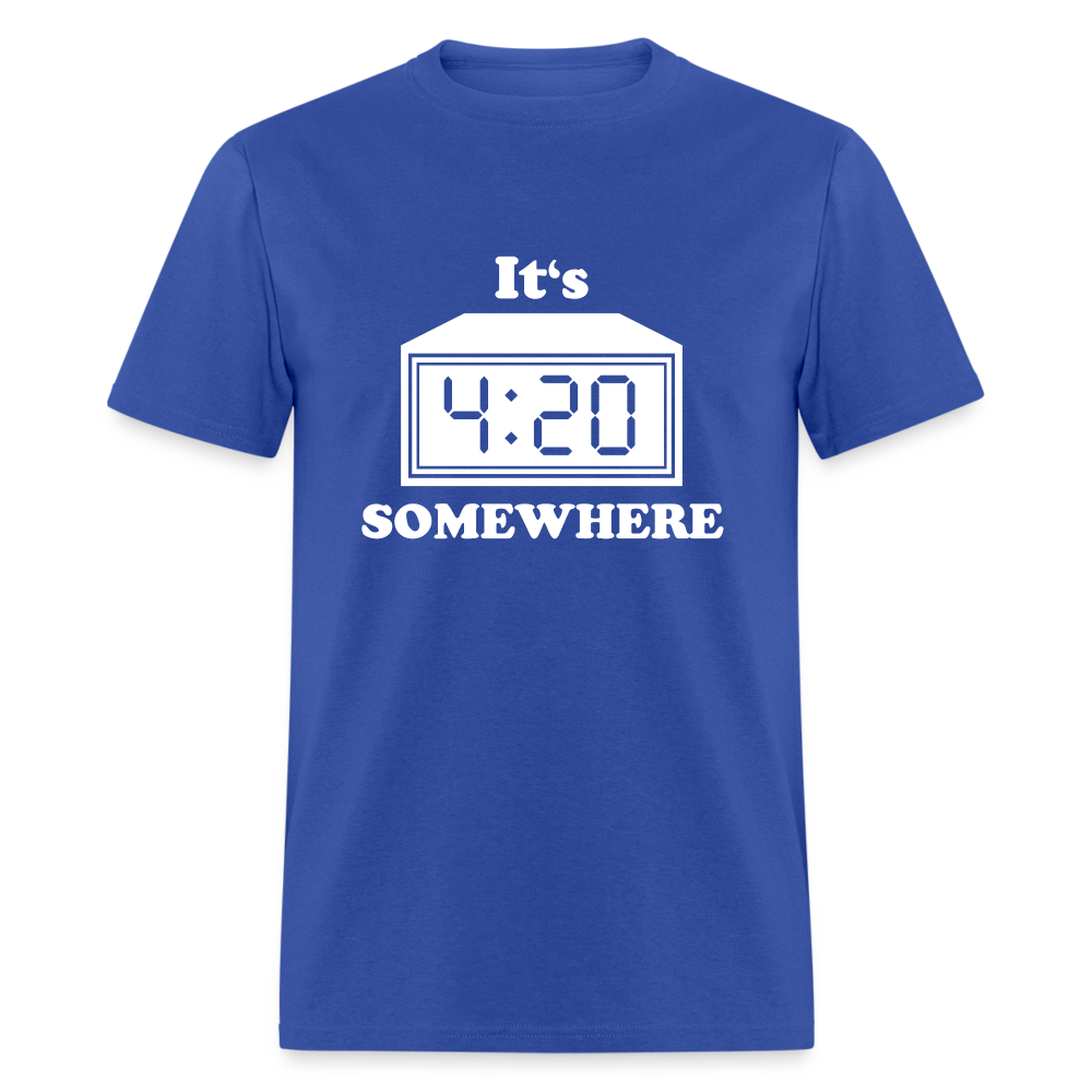 Unisex 4:20 Print T Shirt - royal blue