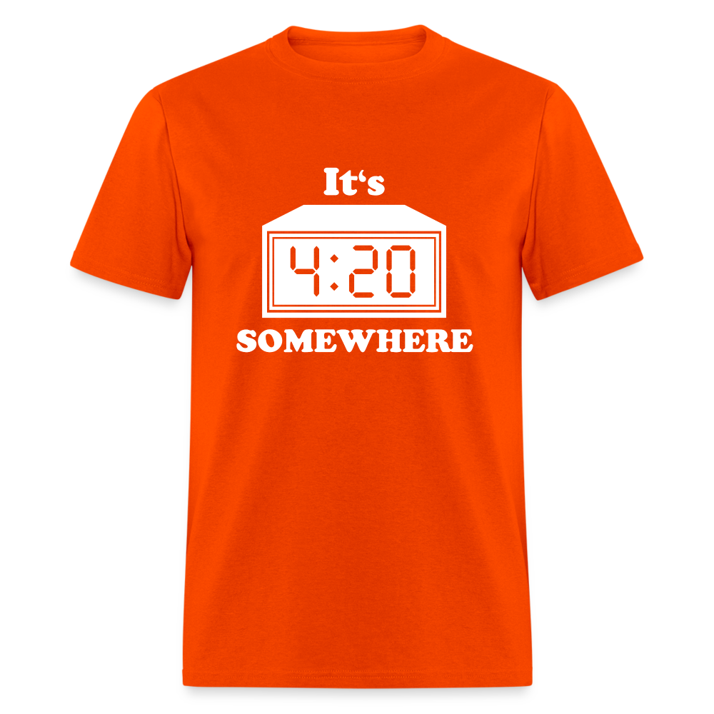 Unisex 4:20 Print T Shirt - orange