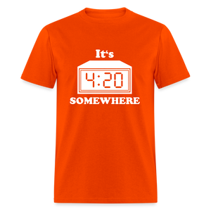 Unisex 4:20 Print T Shirt - orange