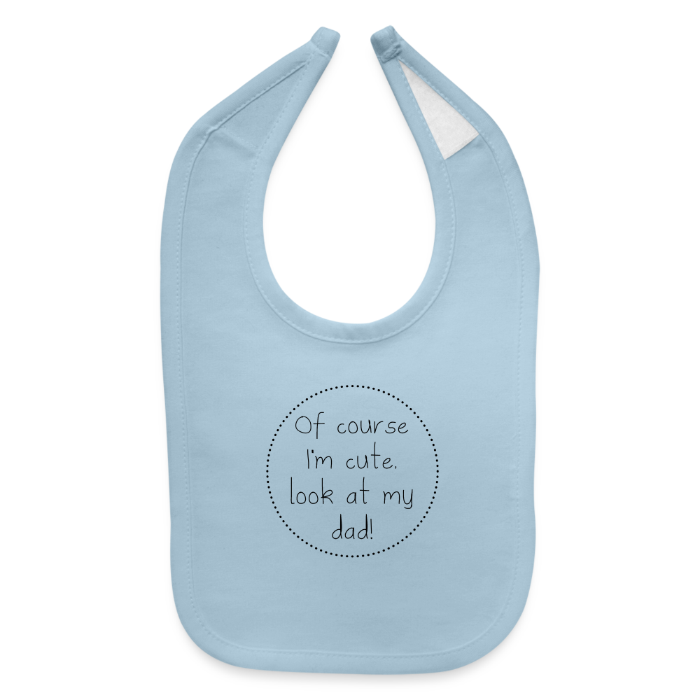 Baby Cute Print Bib - light blue