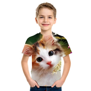 Boys 3D Digital Printing Short Sleeve T Shirt - Shirtafied