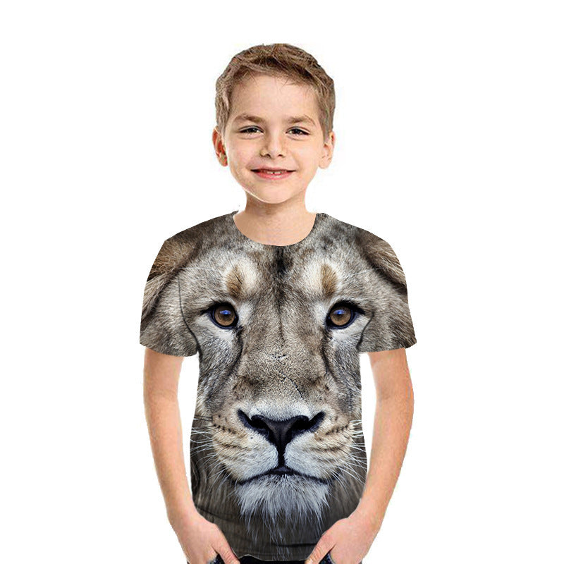 Boys 3D Digital Printing Short Sleeve T Shirt - Shirtafied