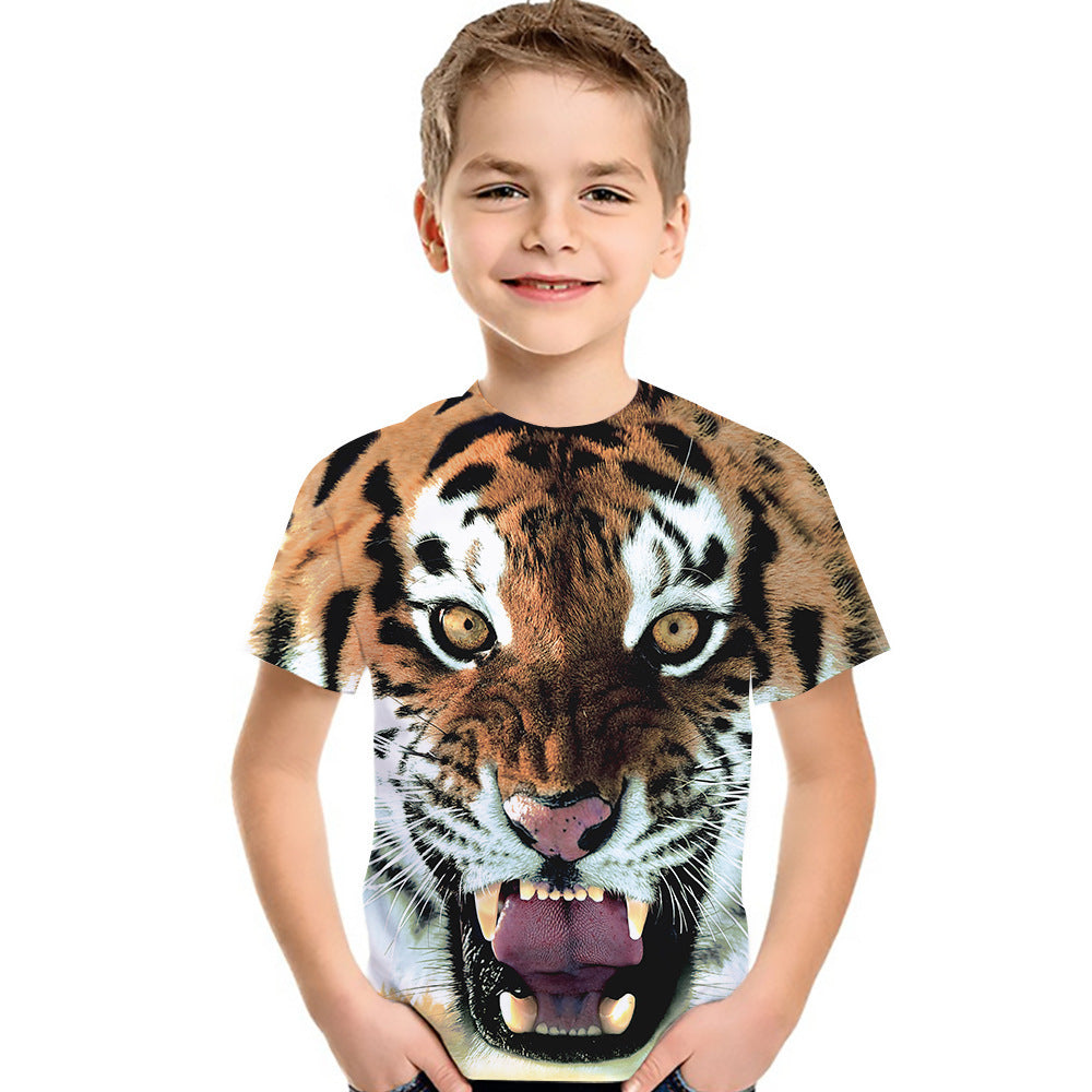 Boys 3D Digital Printing Short Sleeve T Shirt - Shirtafied