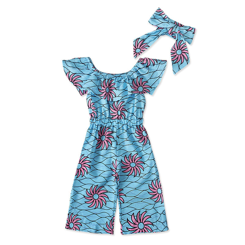 Girls Toddler 2 Piece Jumpsuit with Headband - Shirtafied