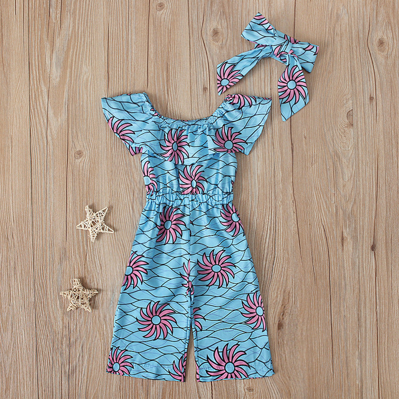 Girls Toddler 2 Piece Jumpsuit with Headband - Shirtafied