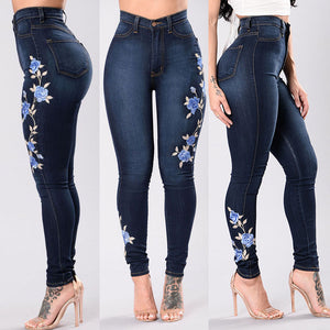 Women's Sexy embroidered jeans - Shirtafied