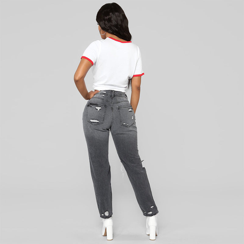 Women's Stretch Cutup Denim Jeans - Shirtafied