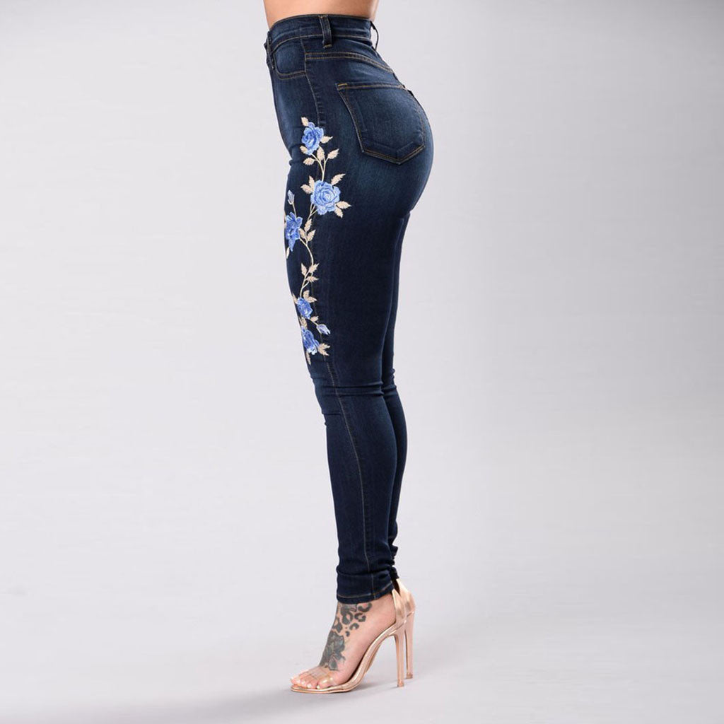 Women's Sexy embroidered jeans - Shirtafied