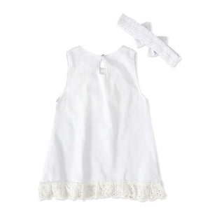 Girls baby sleeveless bow skirt - Shirtafied