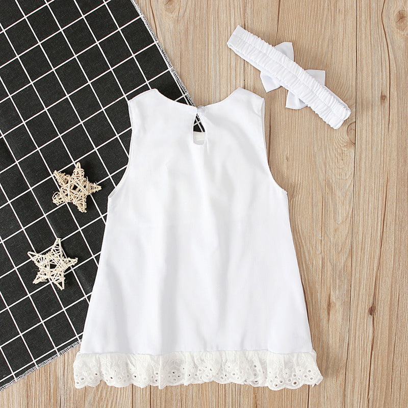 Girls baby sleeveless bow skirt - Shirtafied