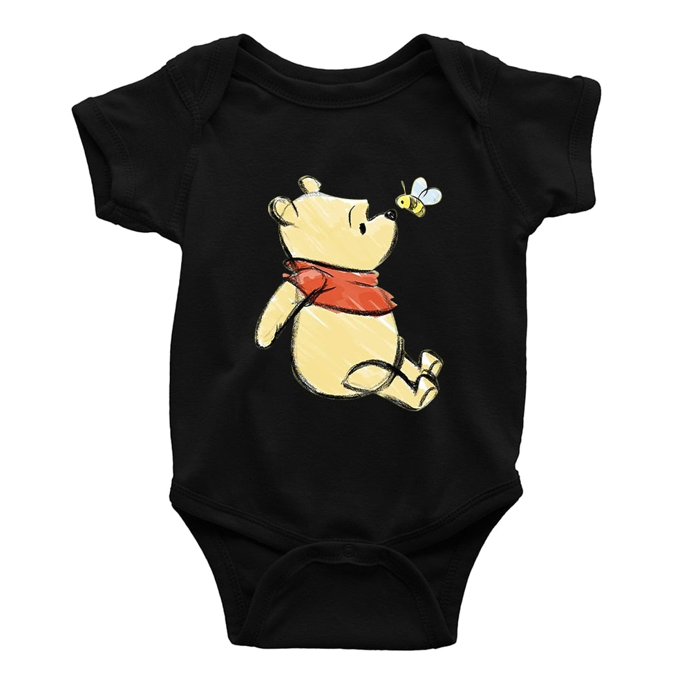 Unisex Babies Cute Fluffy Bear Print Romper - Shirtafied