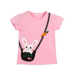 Girls Cartoon Unicorn Print T Shirt - Shirtafied