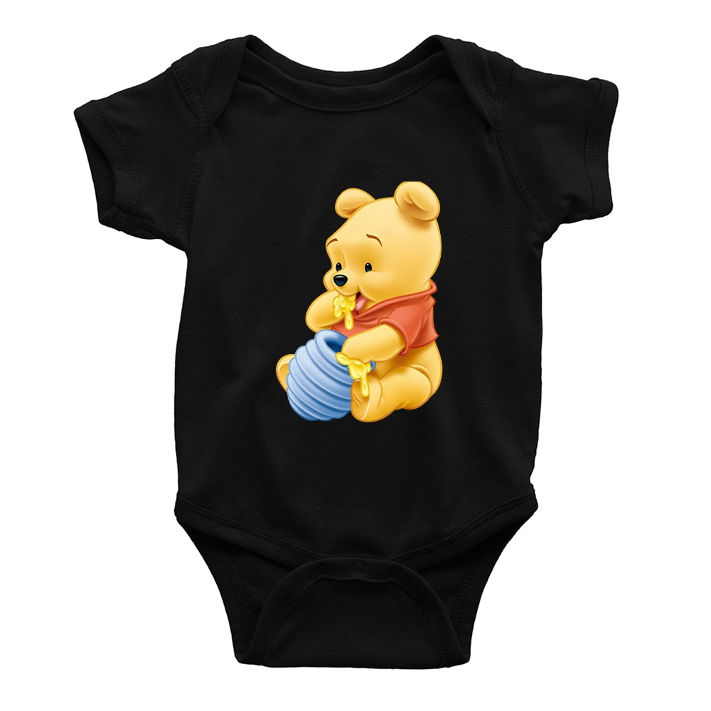 Unisex Babies Cute Fluffy Bear Print Romper - Shirtafied