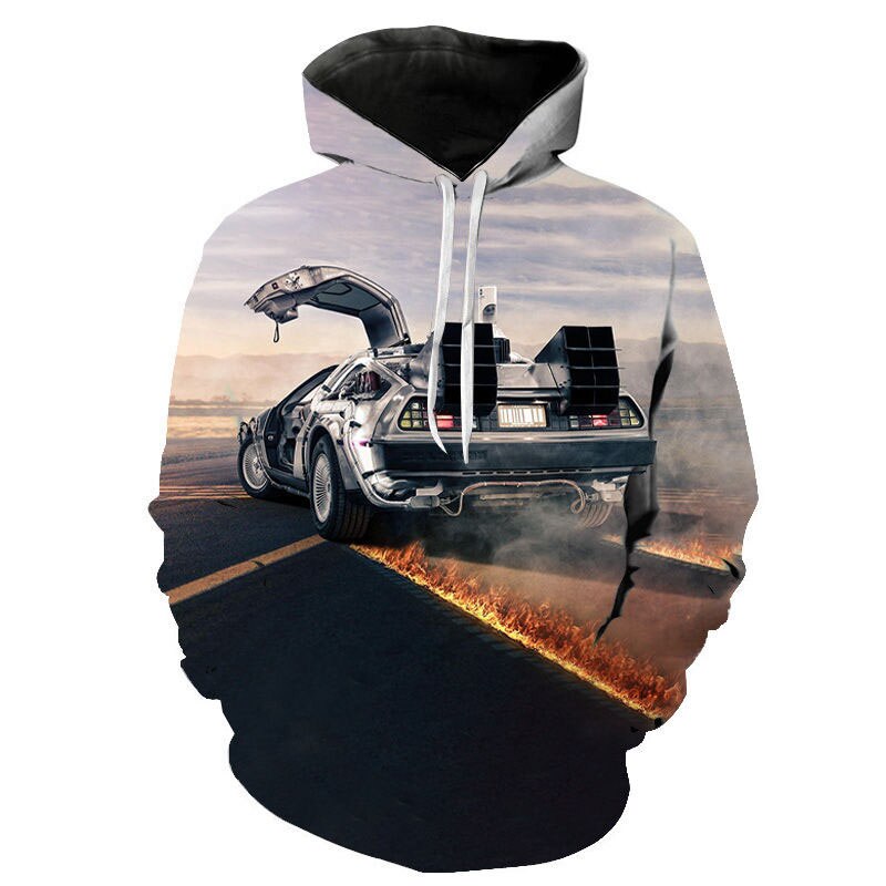 Unisex 3D Back To The Future Pullover Hoodie - Shirtafied