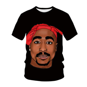 Men's 3D Print Tupac T Shirt - Shirtafied