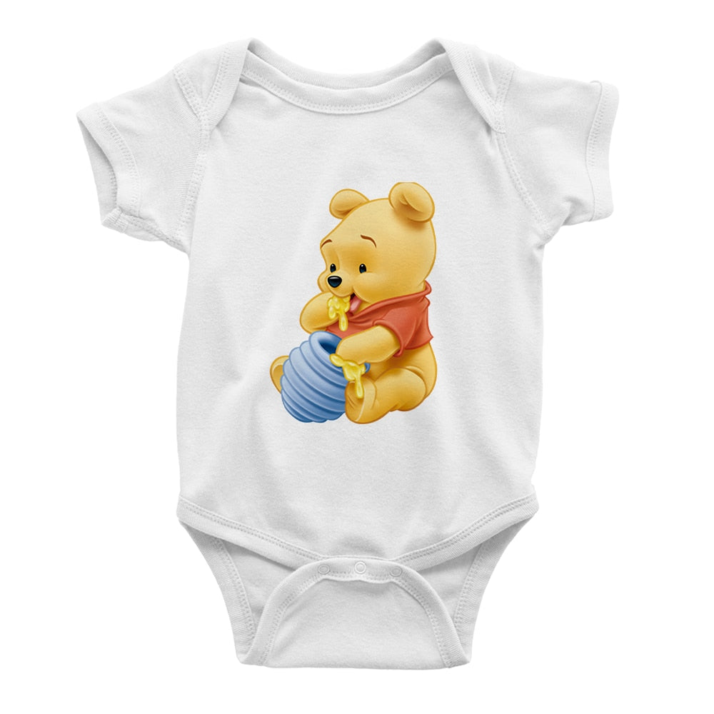 Unisex Babies Cute Fluffy Bear Print Romper - Shirtafied