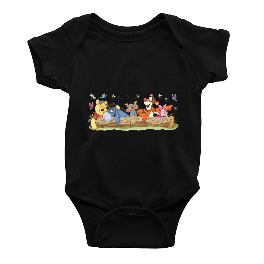 Unisex Babies Cute Fluffy Bear Print Romper - Shirtafied