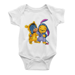 Unisex Babies Cute Fluffy Bear Print Romper - Shirtafied