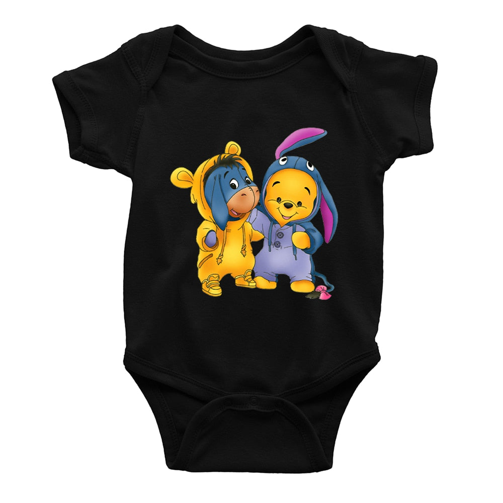 Unisex Babies Cute Fluffy Bear Print Romper - Shirtafied