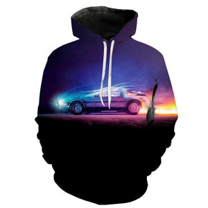 Unisex 3D Back To The Future Pullover Hoodie - Shirtafied