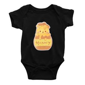 Unisex Babies Cute Fluffy Bear Print Romper - Shirtafied