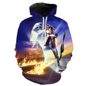 Unisex 3D Back To The Future Pullover Hoodie - Shirtafied