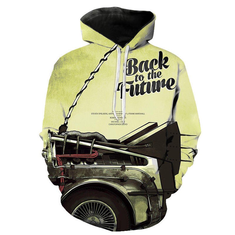 Unisex 3D Back To The Future Pullover Hoodie - Shirtafied