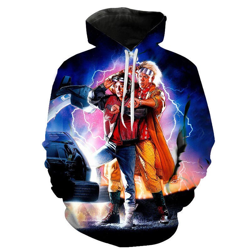 Unisex 3D Back To The Future Pullover Hoodie - Shirtafied