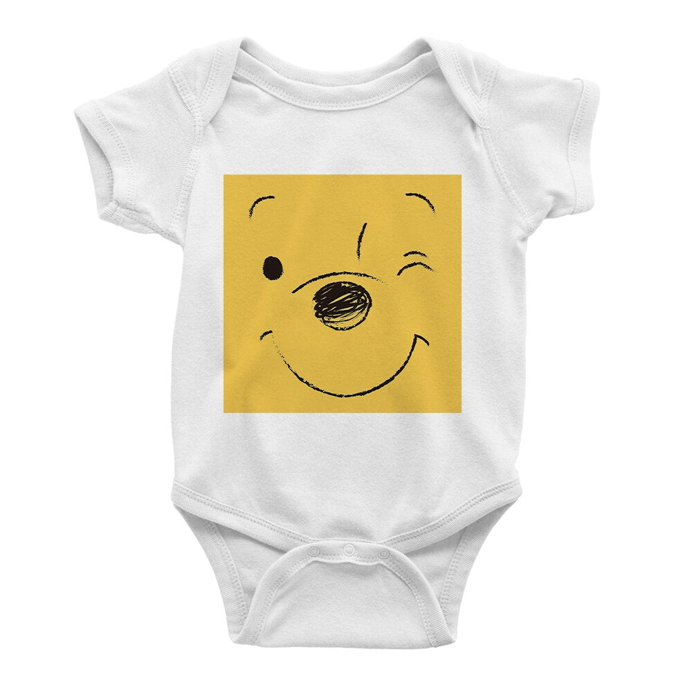 Unisex Babies Cute Fluffy Bear Print Romper - Shirtafied