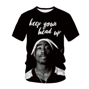 Men's 3D Print Tupac T Shirt - Shirtafied