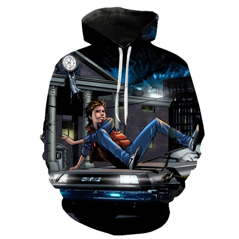 Unisex 3D Back To The Future Pullover Hoodie - Shirtafied